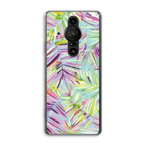 Tropical Palms Blue: Sony Xperia Pro-I Transparant Hoesje