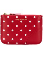 Comme Des Garçons Wallet portefeuille Polka Dot Zip - Rouge