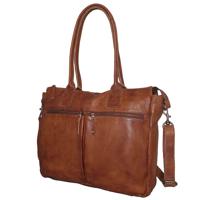 Bear Design Business Schoudertas Binni met Laptopvak 17&apos;&apos; Cognac