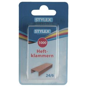 Nietjes - 1000x stuks - 24/6 - koper kleur - kantoor benodigdheden