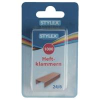 Nietjes - 1000x stuks - 24/6 - koper kleur - kantoor benodigdheden