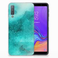 Smartphone hoesje Samsung Galaxy A7 (2018) Painting Blue