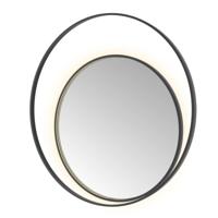 Hotbath &More Mirrors Round2 LED Badkamerspiegel - Rond - 120 cm - Geborsteld Zwart Pvd