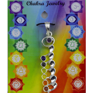 Kundalini Chakra Hanger Messing Verzilverd