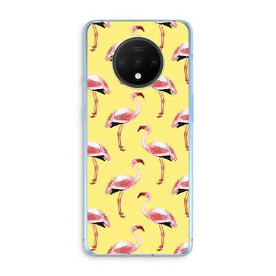 Flamingo's geel: OnePlus 7T Transparant Hoesje