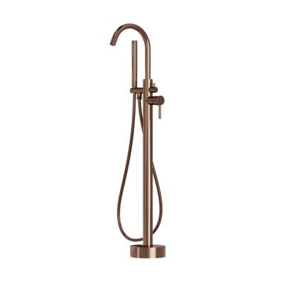 Fortifura Calvi Vrijstaande Badkraan - 113cm - handdoucheset - Geborsteld koper PVD (Koper) SW970039