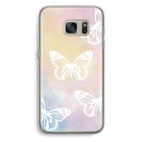 White butterfly: Samsung Galaxy S7 Transparant Hoesje