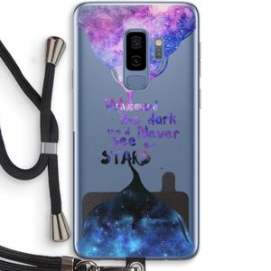 Stars quote: Samsung Galaxy S9 Plus Transparant Hoesje met koord