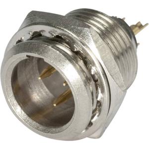 Hicon HI-XMEM3 Miniatuur-XLR-connector Stekker, inbouw verticaal Aantal polen: 3 Zilver, Zwart 1 stuk(s)