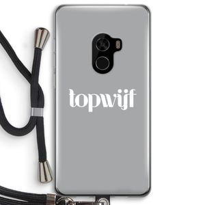 Topwijf Grijs Wit: Xiaomi Mi Mix 2 Transparant Hoesje met koord