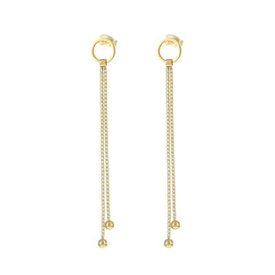 Kalli Hang Oorbellen Open Ring en Bolletjes Goud