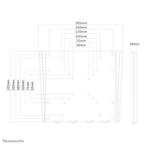 Neomounts Wandsteun FPMA-W110 bevestiging