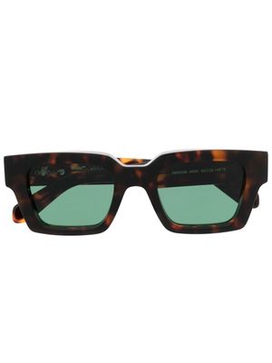 Off-White Eyewear lunettes de soleil Virgil à monture carrée - Marron