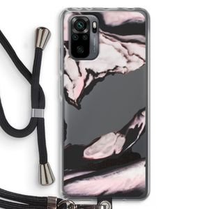 Roze stroom: Xiaomi Redmi Note 10 Pro Transparant Hoesje met koord
