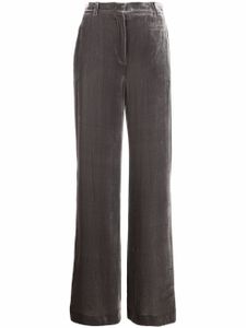 Alberta Ferretti pantalon évasé en velours - Gris