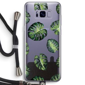 Tropische bladeren: Samsung Galaxy S8 Plus Transparant Hoesje met koord