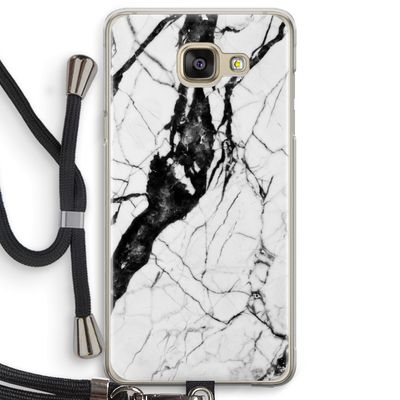 Witte marmer 2: Samsung Galaxy A5 (2016) Transparant Hoesje met koord