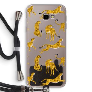 Luipaard: Samsung Galaxy J4 Plus Transparant Hoesje met koord