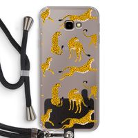 Luipaard: Samsung Galaxy J4 Plus Transparant Hoesje met koord