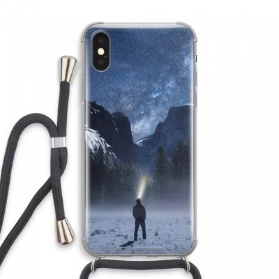 Wanderlust: iPhone XS Max Transparant Hoesje met koord