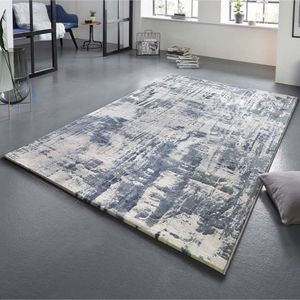 Vloerkleed Vernon - 120x170cm - Blauw Design Vloerkleed - 123vloerkleed.nl is de online webshop voor vloerkleden en woonaccessoires.