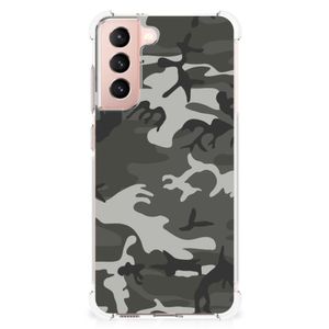 Samsung Galaxy S21 FE Doorzichtige Silicone Hoesje Army Light