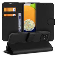 Book Case Telefoonhoesje voor de Samsung Galaxy A03 Zwart met Pasjeshouder Book Case Telefoonhoesje voor de Samsung Galaxy A03 Zwart met Pasjeshouder