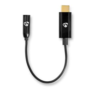 Nedis CCBW65950BK015 audio kabel 0,15 m 3.5mm USB Type-C Zwart