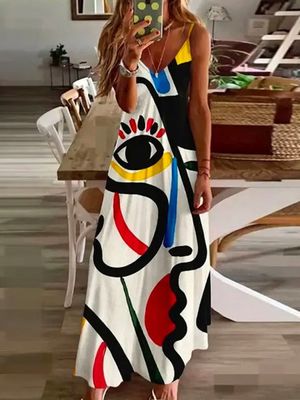 Abstract Loszittend Jurken Abstract Loszittend Jurken