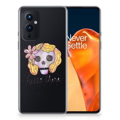 Silicone Back Case OnePlus 9 Boho Skull Silicone Back Case OnePlus 9 Boho Skull