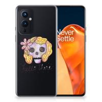 Silicone Back Case OnePlus 9 Boho Skull
