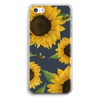 Sunflower and bees: iPhone 5 / 5S / SE Transparant Hoesje