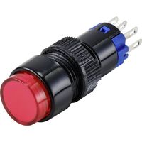 TRU COMPONENTS TC-9428072 LAS2Y-11Z/R/12V Drukschakelaar 250 V 3 A 1x uit/aan Continu Rood IP40 1 stuk(s) - thumbnail