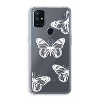 White butterfly: OnePlus Nord N10 5G Transparant Hoesje