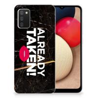 Samsung Galaxy A02s | Siliconen hoesje | met naam Already Taken Black