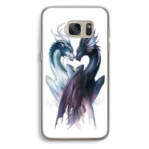Yin Yang Dragons: Samsung Galaxy S7 Transparant Hoesje