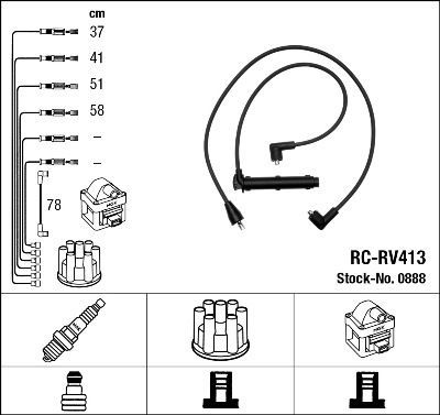 Bougiekabelset RCRV413