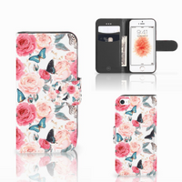 Apple iPhone 5 | 5s | SE Hoesje Butterfly Roses - thumbnail