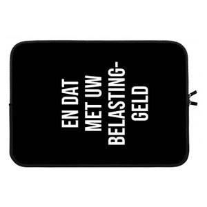 Belastinggeld - Zwart: Laptop sleeve 13 inch