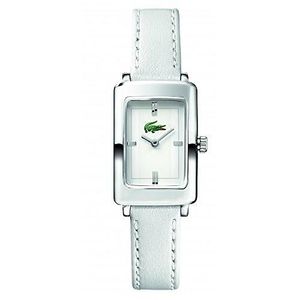 Lacoste horlogeband 2000468 / LC-30-3-14-0131 Leder Wit 12mm + wit stiksel