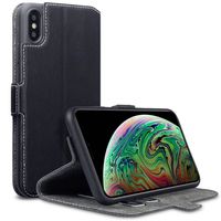 Qubits slim wallet hoes iPhone XS Max zwart