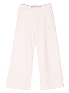 Emporio Armani Kids pantalon de jogging à logo appliqué - Rose