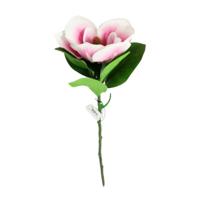 Countryfield kunstbloem magnolia wit/roze 65 cm | 12 stuks