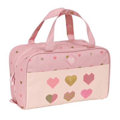 Toilettas voor op School Glow Lab Hearts Roze 31 x 14 x 19 cm