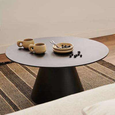 Kave Home Ronde Salontafel 'Wilshire' 80cm, kleur Zwart