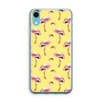 Flamingo's geel: iPhone XR Transparant Hoesje