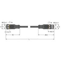 Turck 6630918 Sensor/actuator connector, geassembleerd Aantal polen: 4 1 m 10 stuk(s) - thumbnail