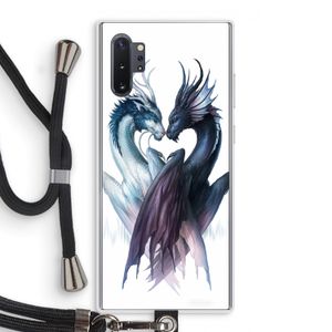 Yin Yang Dragons: Samsung Galaxy Note 10 Plus Transparant Hoesje met koord