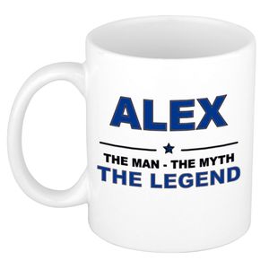 Alex The man, The myth the legend cadeau koffie mok / thee beker 300 ml