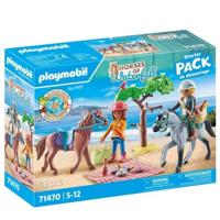 PLAYMOBIL 71470 Amélia en Ben met paarden - thumbnail